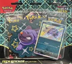 Pokemon TCG: Paldean Fates Tech Sticker Blister ++ 3 boosters ++ Factory Sealed! - Image 1
