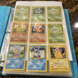Vintage Bulk Base Cards Pokemon Card Lot With Sleeve Binder 1990’s - Image 1