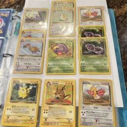 Vintage Bulk Base Cards Pokemon Card Lot With Sleeve Binder 1990’s - Image 3