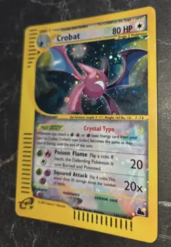 Pokemon Card- Crobat-Skyridge-147/144-Holo-Crystal-ENG-Swirl - Image 1
