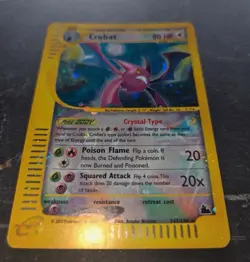Pokemon Card- Crobat-Skyridge-147/144-Holo-Crystal-ENG-Swirl - Image 4