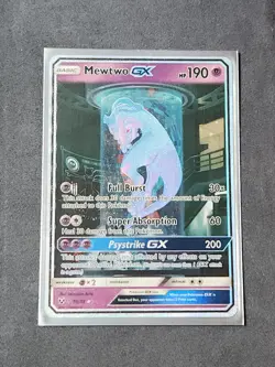 Pokemon Mewtwo GX TCG Shining Legends Holo Card 78/73 Secret Rare LP - Image 1