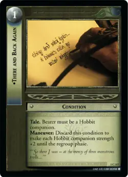 LOTR TCG FOTR FELLOWSHIP THERE AND BACK AGAIN 1C317 Foil NM/M Top Shelf Card - Image 1