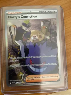 Pokemon TCG Morty's Conviction Trainer Card Holo Rare 200/198 - Image 1
