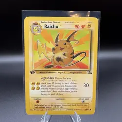 Raichu 29/62 1st Edition Rare Non-Holo Fossil Set Pokemon Card LP/MP - Image 1