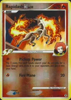 Rapidash E4 47/111 Reverse Holo Rising Rivals Pokemon Card MP - Image 1