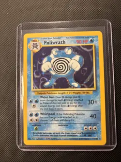 Pokemon TCG Poliwrath Base Set Holo Card 13/102 Unlimited Rare, Lightly Played - Image 1