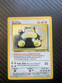 Pokemon TCG Snorlax Holo Rare Card 11/64 Jungle Unlimited LP/NM Condition - Image 1
