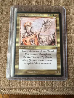 MTG Jerrard of the Closed Fist Legends MTG Magic the Gathering English Card 1994 - Image 1