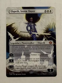 Elspeth Storm Slayer Borderless Tarkir Dragonstorm NM Magic The Gathering MTG - Image 1