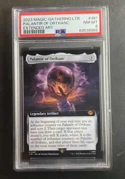 2023 Magic The Gathering Palantir Of Orthanc Extended Art #381 PSA 8 NM-MT - Image 1