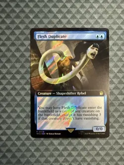 MTG Flesh Duplicate #0950 Surge Foil Extended Art Rare UB: Doctor Who (WHO) - Image 1