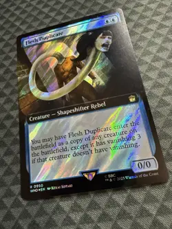 MTG Flesh Duplicate #0950 Surge Foil Extended Art Rare UB: Doctor Who (WHO) - Image 3