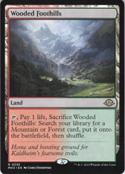 MTG Wooded Foothills (236) | NM | Modern Horizons 3 {MH3} - Image 1