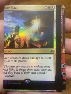 Solar Blaze MTG War of the Spark NFC Miscut/Misprint Foil - Image 1