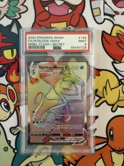 Pokemon PSA Inteleon VMAX Rebel Clash 195/192 - Secret Rare PSA 9 | Fast Ship! - Image 1