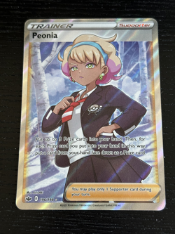 Pokemon TCG Peonia (Full Art) 196/198 Sword & Shield - Chilling Reign Holo - Image 1