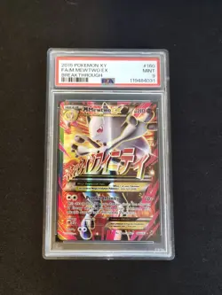 2015 POKEMON XY BREAKTHROUGH #160/162 MEGA MEWTWO EX FULL ART PSA 9 - Image 1