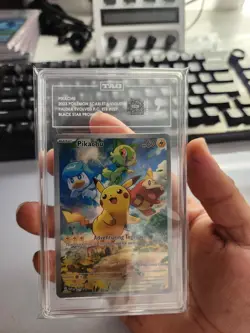 2023 POKEMON PALDEA EVOLVED POKEMON CENTER ETB PROMO SVP EN #027 PIKACHU TAG 9 - Image 1