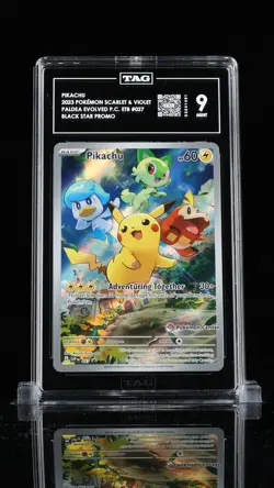 2023 POKEMON PALDEA EVOLVED POKEMON CENTER ETB PROMO SVP EN #027 PIKACHU TAG 9 - Image 4