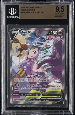 2021 POKEMON SWORD & SHIELD FUSION STRIKE #251 FULL ART/MEW V BGS 9.5 - Image 1