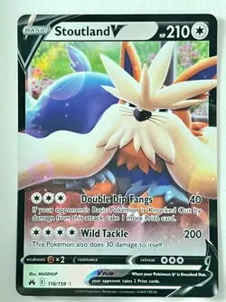Stoutland V 116/159 Ultra Rare - Crown Zenith Pokemon - Pack Fresh Near Mint NM - Image 3