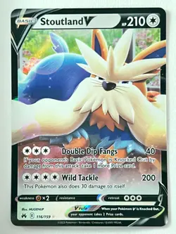 Stoutland V 116/159 Ultra Rare - Crown Zenith Pokemon - Pack Fresh Near Mint NM - Image 5