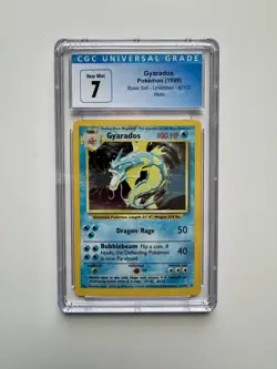 GYARADOS (1999) Pokemon Base Set Unlimited Holo Rare 6/102 CGC 7 NM Near Mint - Image 1