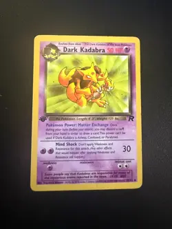 Pokemon Dark Kadabra 1st Edition Team Rocket 39/82 HP - Image 1