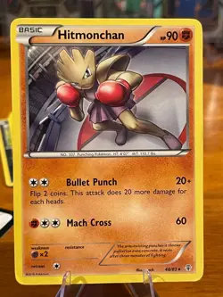 2016 Pokemon XY Generations Hitmonchan 48/83 Rare Basic MP - Image 1