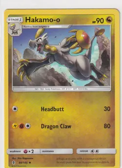 Pokemon Karte Stunde der Wachter Nr. 99/145 Hakamo-o englisch - Image 1