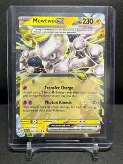 Mewtwo ex 058/182 Double Rare Holo Pokemon 2023 Paradox Rift NM - Image 1