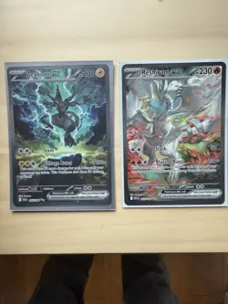 Reshiram and Zekrom chase cards from Pokemon Black Bolt and White Flare - Image 1