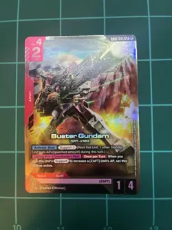 GUNDAM TCG CARD GAME BUSTER GUNDAM GD01-046 LR HOLO FOIL ENGLISH NEWTYPE RISING - Image 1