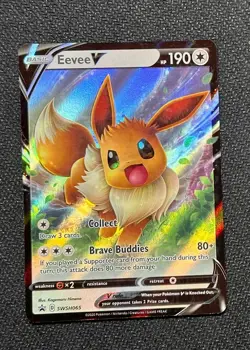 Eevee V SWSH065 SWSH: Sword & Shield Promo Cards Holo Pokemon TCG - NM - Image 1