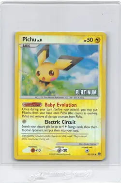 Pichu 45/100 Uncommon STAMPED REVERSE HOLO - Stormfront - POKEMON CARD - HP/DMG - Image 1