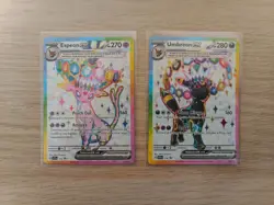 Umbreon & Espeon ex SVP 175 & 176 Scarlet & Violet Promo Cards Holo Prismatic - Image 1