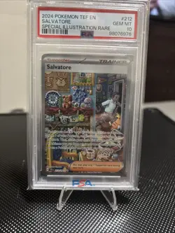 2024 Pokemon Trainer Card Salvatore PSA 10 Gem Mint - Image 1