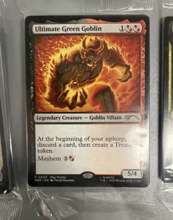 (4) MTG Spider-Man Packs of Promo Card SEALED Carnage Crimson Chaos Green Goblin - Image 4