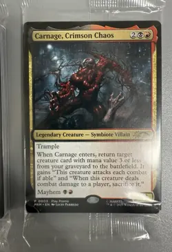 (4) MTG Spider-Man Packs of Promo Card SEALED Carnage Crimson Chaos Green Goblin - Image 5