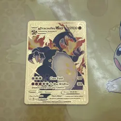 Pokemon Charizard VMAX Gigantamax Gold Foil Fan Art Card SV107/SV122 - Image 1
