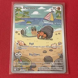 Pokemon TCG Dwebble Scarlet Violet Black Bolt Illustration Rare Card 129/086 NM - Image 1