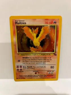 Moltres 12/62 Fossil Holo Card -1999 WOTC - Very Rare! Excellent Cond (Video) - Image 1