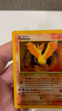 Moltres 12/62 Fossil Holo Card -1999 WOTC - Very Rare! Excellent Cond (Video) - Image 2