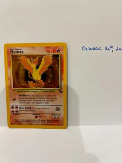 Moltres 12/62 Fossil Holo Card -1999 WOTC - Very Rare! Excellent Cond (Video) - Image 3