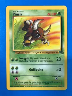Pinsir 25/64 Jungle Unlimited Non Holo Rare Vintage Pokemon TCG Card LP - Image 1