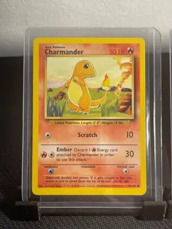 Lot of 2 Charmander and Charmeleon Pokemon Cards 1995 46 & 24/102 1ST EDITION - Image 3