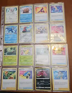 POKEMON CARDS LOT OF 32 IN VINYL BINDER PAGES IN EXCELLENT CONDITION - Image 1