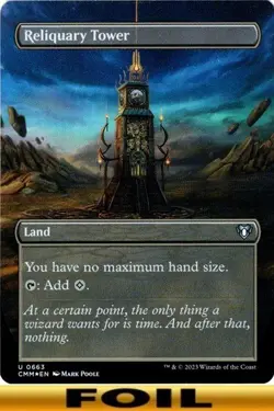 1x - Reliquary Tower - FOIL BORDERLESS #663 - Commander Masters - UC NM MTG - Image 1