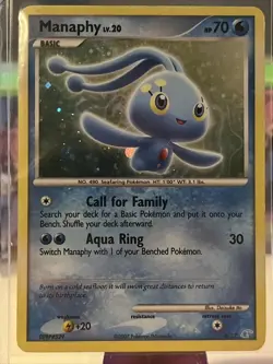 Pokemon TCG Manaphy DP Training Kit 1 Blue 4/12 Cosmos Holo Rare MP - Image 1